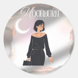 DER MOONBURN (der Anstieg nach dem Brennen) Runder Aufkleber