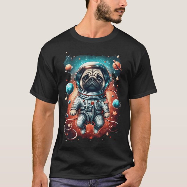 Der Mops, der den Mond eroberte T-Shirt (Vorderseite)