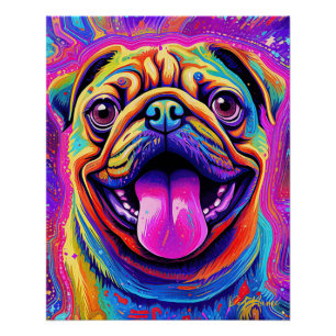 Der Mops Dog 001 - Zetton Ziana Poster