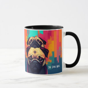 "Der Mops-Tasse" - Braune Mops-Hund-Kaffeetasse Tasse