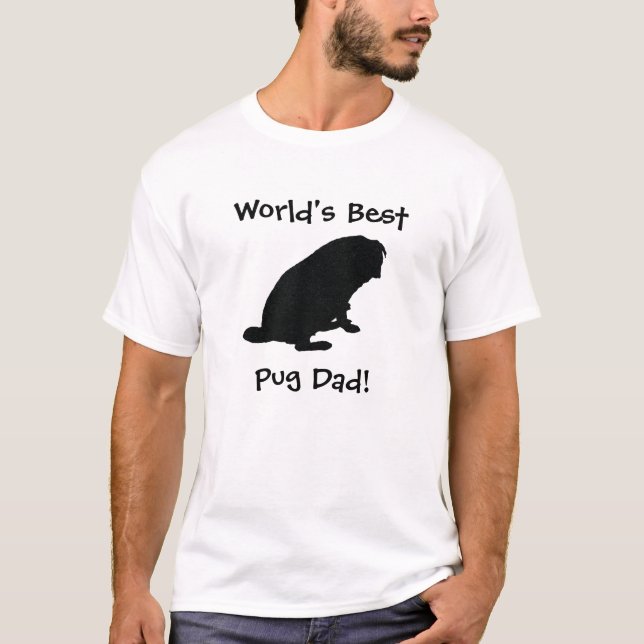 Der Mops-Vater-T - Shirt der Welt bester (Vorderseite)