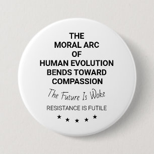 Der moralische Arsch der menschlichen Evolution Button