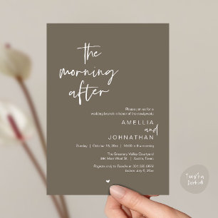 Der Morgen danach, moderner Post-Wedding-Brunch Einladung
