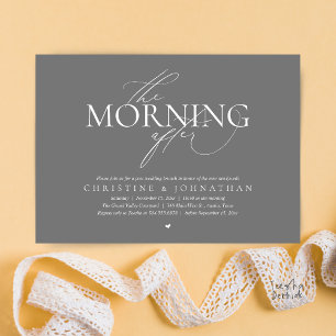 Der Morgen danach, Post-Hochzeits-Brunch-Elopement Einladung