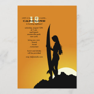 Der Morgen-Einladung des Surfers Einladung