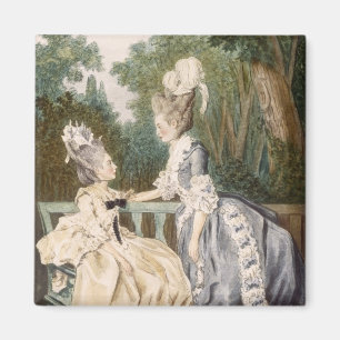 Der Morgen-Kleid der Damen, 1771 (Farbstich) Magnet