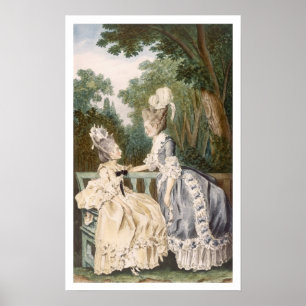Der Morgen-Kleid der Damen, 1771 (Farbstich) Poster