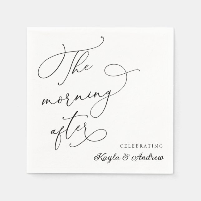 Der Morgen nach der Hochzeit Napkins Serviette (Vorderseite)
