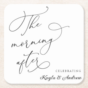 Der Morgen nach der Hochzeit Rechteckiger Pappuntersetzer