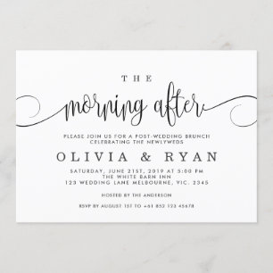 Der Morgen nach der Hochzeitsfeier Einladung
