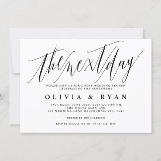 Der Morgen nach der Hochzeitsfeier Einladung