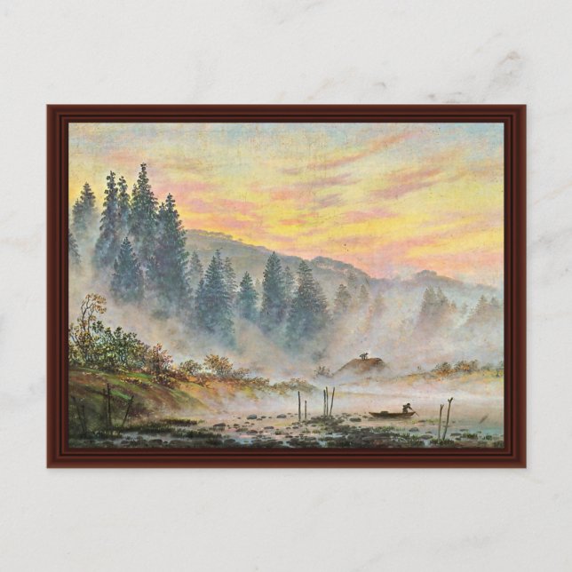 Der Morgen von Friedrich Caspar David Postkarte (Vorderseite)