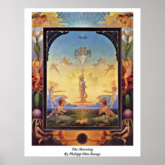 Der Morgen von Philipp Otto Runge Poster (Vorne)