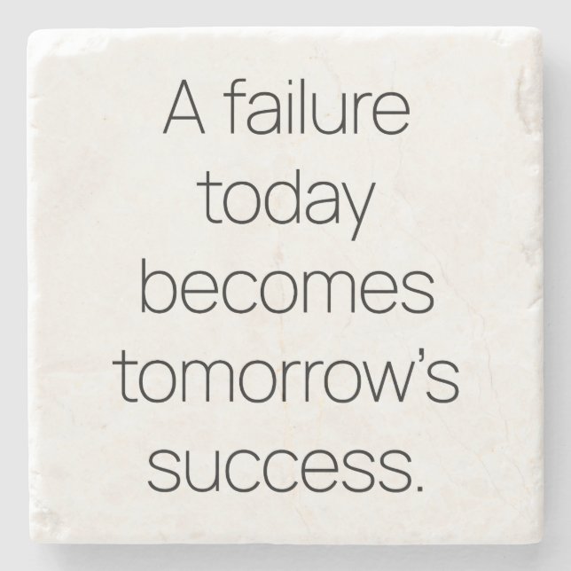 Der morgige Erfolg - Marmorstein-Untersetzer Steinuntersetzer (Vorderseite)