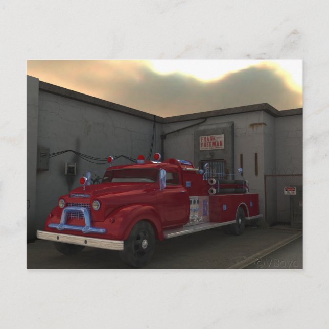 Der Motor des Feuers Postkarte (Vorderseite)