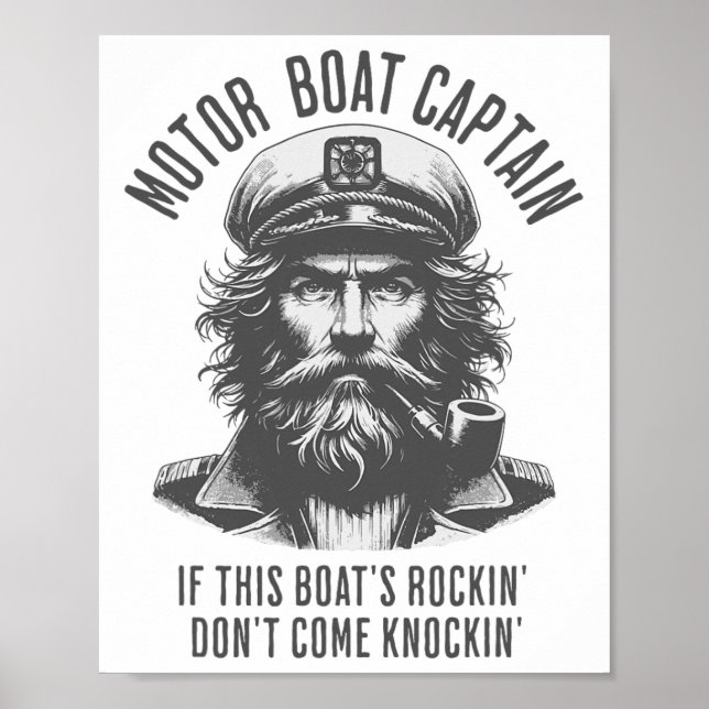 Der Motorbootführer, wenn der Rockin dieses Bootes Poster (Vorne)