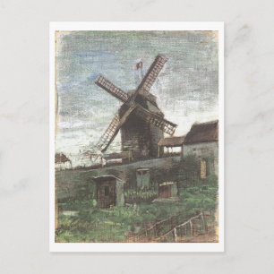 Der Moulin de Blute-Fin, Van Gogh Fine Art Postkarte