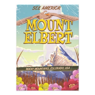 Der Mount Elbert, Reiseplakat Colorados USA Fotodruck