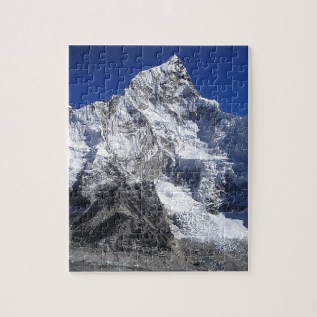 der Mount- Everestgebirgsabstraktes Blau Puzzle (Vertikal)