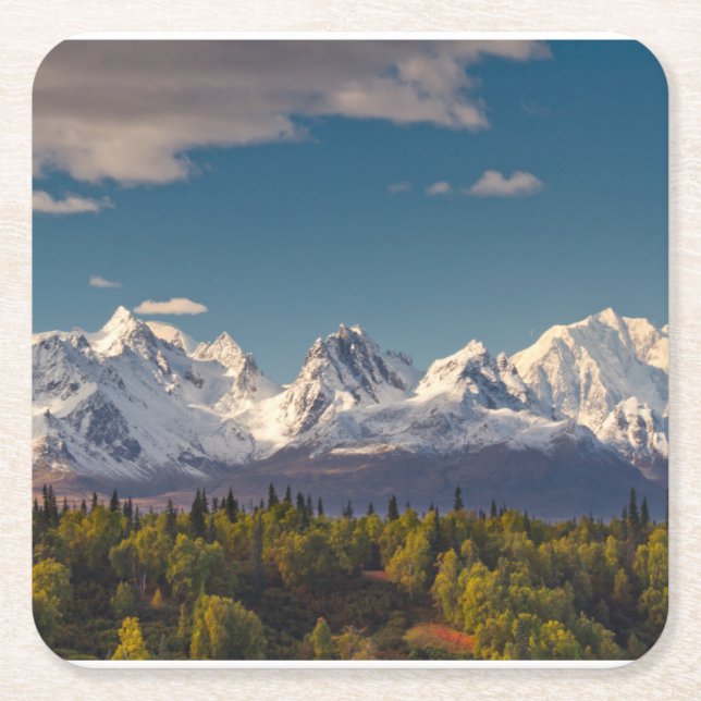 Der Mount McKinley | Alaska Rechteckiger Pappuntersetzer (Vorderseite)