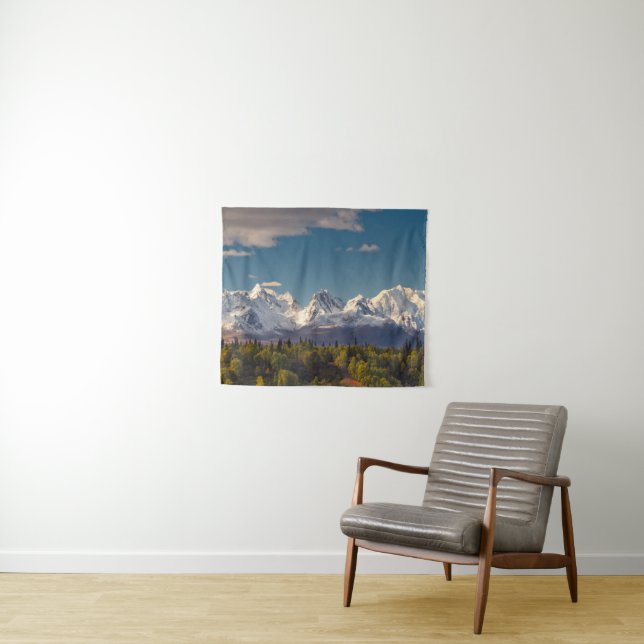 Der Mount McKinley | Alaska Wandteppich (Beispiel (Horizontal))