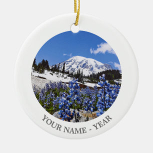 Der Mount Rainier am Paradies-Punkt Keramikornament
