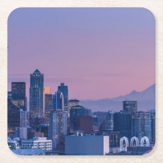 Der Mount Rainier im Hintergrund Rechteckiger Pappuntersetzer