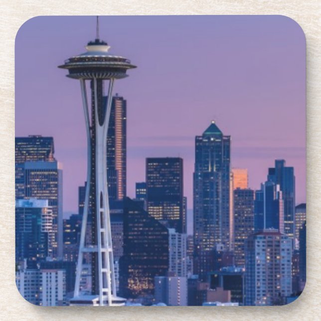 Der Mount Rainier im Hintergrund Untersetzer (Vorderseite)