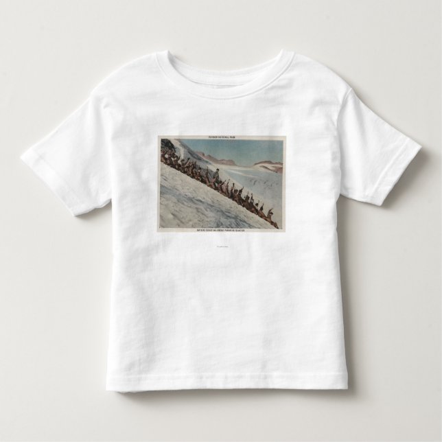 Der Mount Rainier, WA - Linie der Leute, die Kleinkind T-shirt (Vorderseite)
