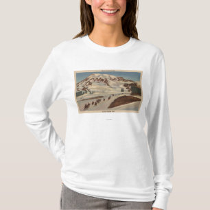 Der Mount Rainier, WA - Männer zu Pferd auf T-Shirt