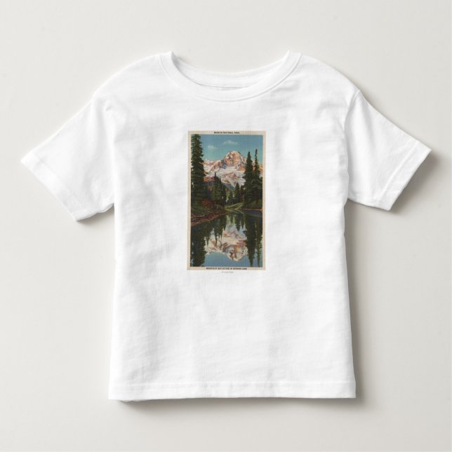 Der Mount Rainier, WA - Mirror See mit Kleinkind T-shirt (Vorderseite)
