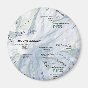 Der Mount- Rainierkartenmagnet Magnet