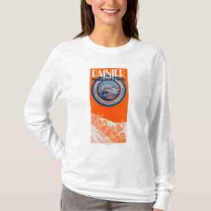 Der Mount- Rainierplakat - Sledding T-Shirt