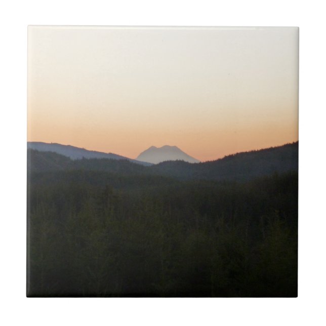 Der Mount- Rainiersonnenaufgang Fliese (Vorderseite)