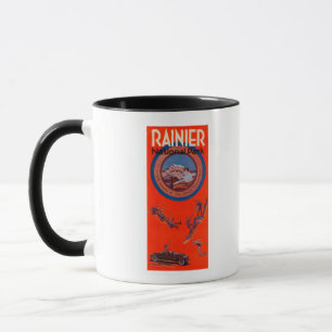 Der Mount- Rainierwerbungs-Plakat 2 Tasse