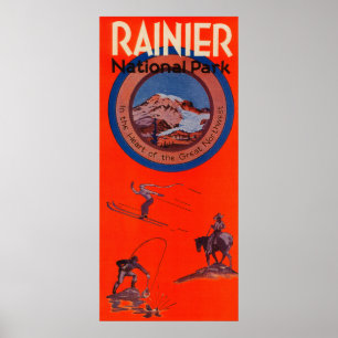 Der Mount- Rainierwerbungs-Plakat Poster