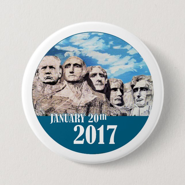 Der Mount Rushmore, am 20. Januar 2017 Button (Vorderseite)