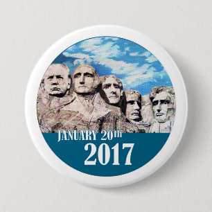 Der Mount Rushmore, am 20. Januar 2017 Button
