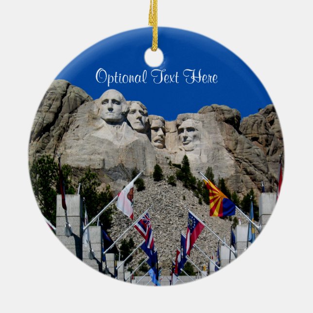Der Mount Rushmore kundengerechte Foto-Andenken Keramik Ornament (Hinten)