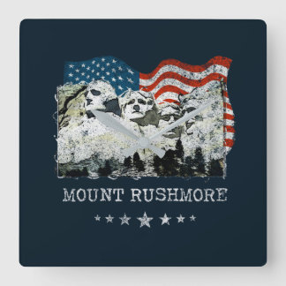 Der Mount Rushmore Monument-Andenken-Geschenke USA Quadratische Wanduhr