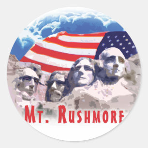 Der Mount Rushmore Runder Aufkleber
