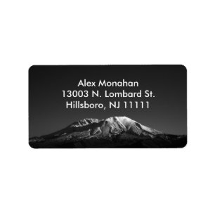 Der Mount Saint Helens in der einfarbigen Adressaufkleber