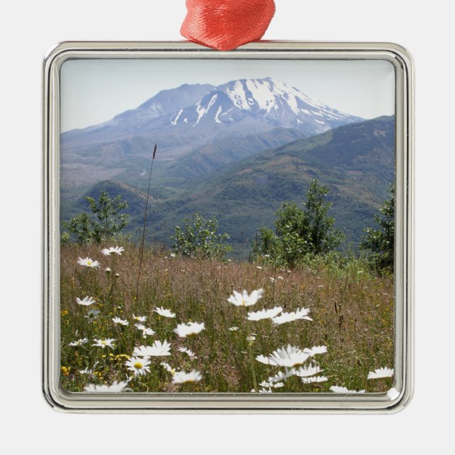 Der Mount Saint Helens Silbernes Ornament (Vorne)