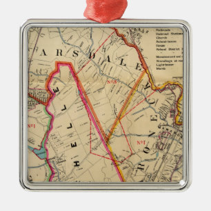 Der Mount Vernon, E Chester, Pelham, New Rochelle, Silbernes Ornament