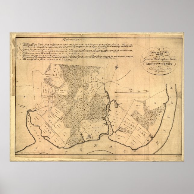 Der Mt. Vernon in Washington Poster (Vorne)