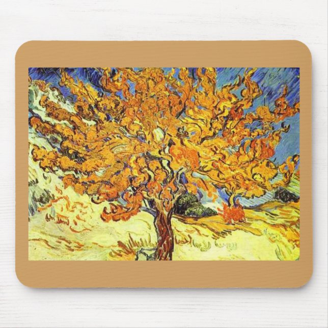 Der Mulberry-Baum, Vincent Van Gogh Mousepad (Vorne)