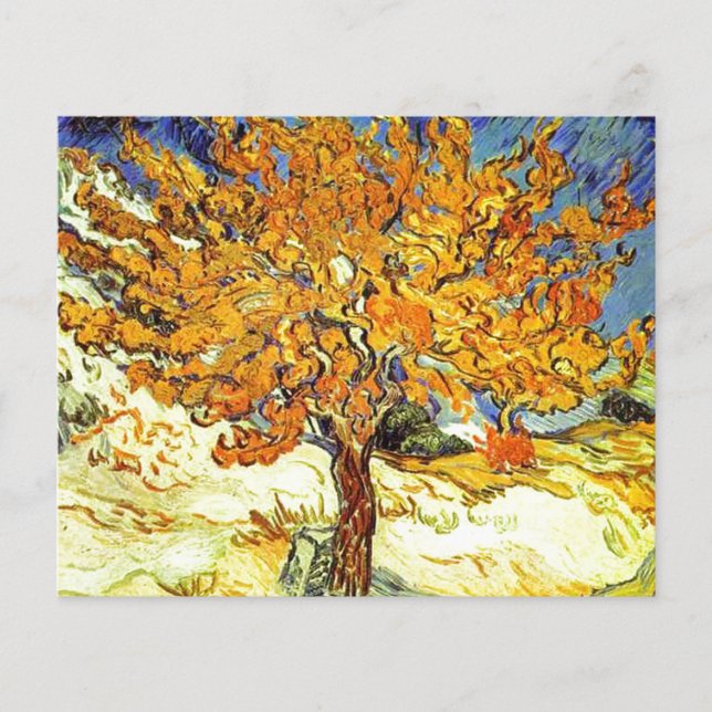 Der Mulberry Tree, Vincent van Gogh. Vintage Kunst Flyer (Vorne)