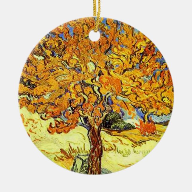 Der Mulberry Tree, Vincent van Gogh. Weihnachten Keramikornament (Vorne)