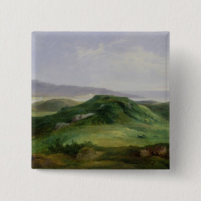 Der Mund des Flusses Bidassoa Button (Vorderseite)