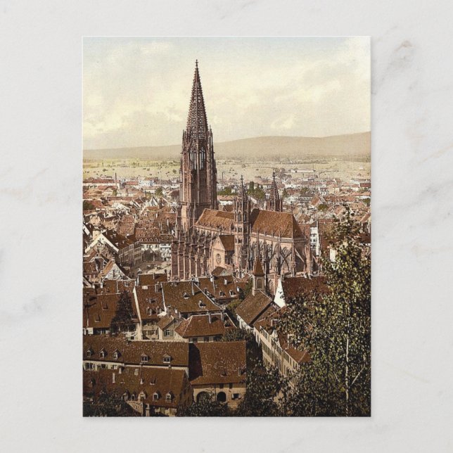 Der Münster, Freiburg, Baden, Deutschland großarti Postkarte (Vorderseite)